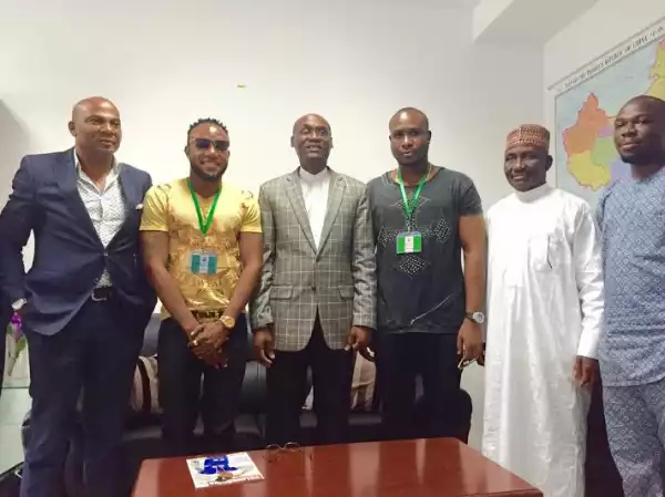 Nigerian Embassy In China Hosts Singer Kcee [See Photos]
